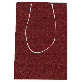 Maroon/Paars Faux Glitter Medium Cadeauzakje (Achterkant)