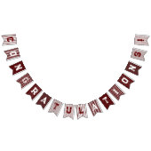 Maroon Patroon Gefeliciteerd bunting banner (Alle)