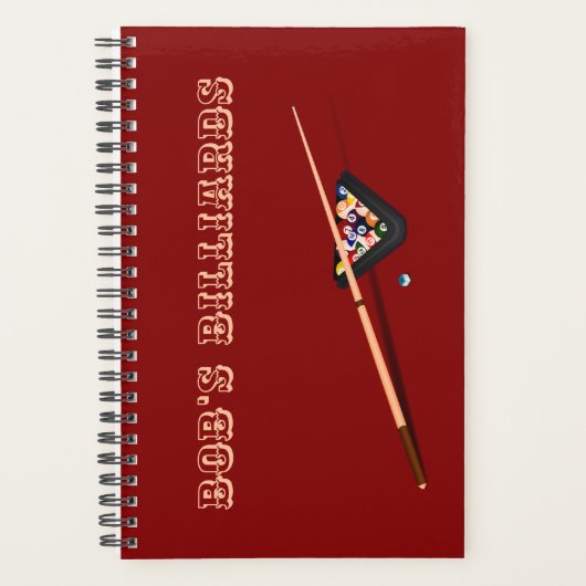 Maroon Personal Billiard Table Planner (Voorkant)