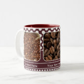 Maroon Photo personnalisée Cadre Café Mug (Devant gauche)