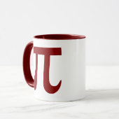 Maroon Pi-symbool Mok (Voorkant links)