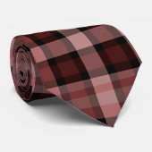 Maroon Plaid Stropdas (Opgerold)