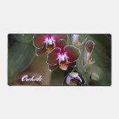 Maroon pourpre et fleurs d'orchidées blanches Flor (Recto)