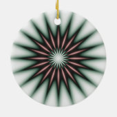 Maroon Radiant Pattern Keramisch Ornament (Achterkant)