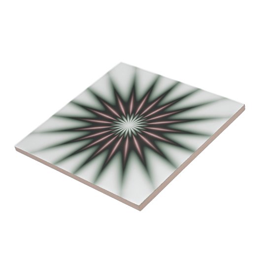 Maroon Radiant Pattern Tegeltje (Zijkant)