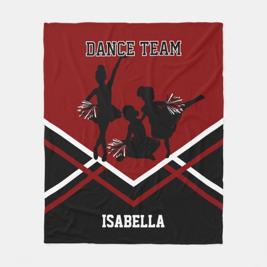 Maroon Red Dance/Ker Team Kinder Fleece Blanket Deken (Voorkant)
