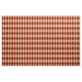Maroon Red en Tan Argyle Pattern Stof (Yard (91,4 cm))