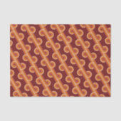 Maroon Red Oranje Circles Fusion Fine Art Patroon Tissuepapier (Voorkant)
