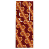 Maroon Red Oranje Circles Fusion Fine Art Patroon Wijn Cadeautas (Voorkant)