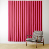 Maroon Red Pink Stripes Design Wandkleed (In situ)