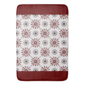 Maroon Red Retro Spiro Geometric Pattern Duvet Cov Badmat (Voorkant Verticaal)