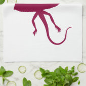 Maroon reptile theedoek (Gevouwen)