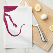 Maroon reptile theedoek (Quarter Fold)