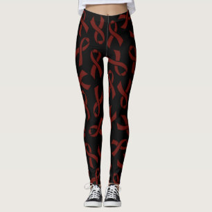 Maroon Ribbons...APS Leggings