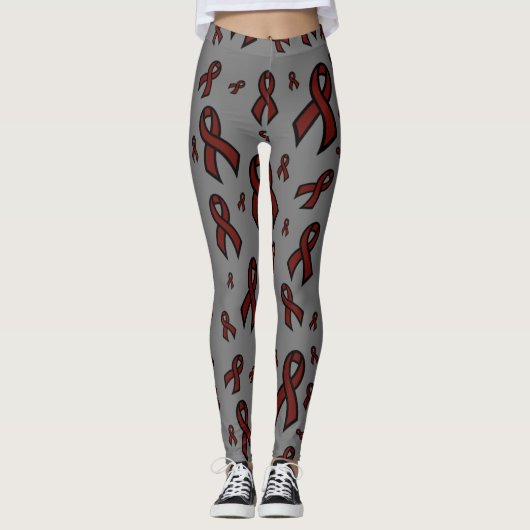 Maroon Ribbons...APS Leggings (Voorkant)