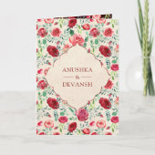  Maroon rode rozen bloemenindiaanse bruiloft (Voorkant)