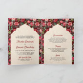  Maroon rode rozen bloemenindiaanse bruiloft (Binnen)