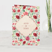  Maroon rode rozen bloemenindiaanse bruiloft (Achterkant)