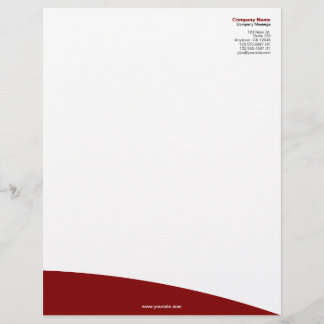 Maroon Rolling Hill Letterhead Briefhoofd Ontwerp