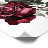 Maroon Rose Flower Art Imprimer Poster (Coin)