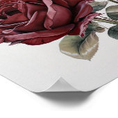 Maroon Rose Flower Art Imprimer Poster (Coin)