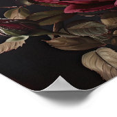 Maroon Rose Flower Art Imprimer Poster (Coin)