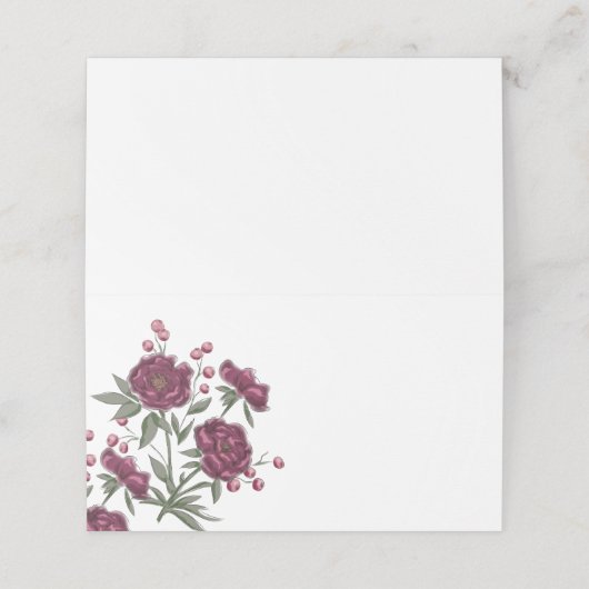 Maroon Rose Wedding (Buitenkant ongevouwen)