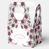 Maroon Rose Wedding Bedankdoosjes (Geopend)