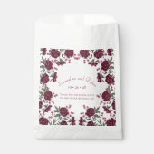 Maroon Rose Wedding Bedankzakje (Voorkant)