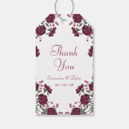 Maroon Rose Wedding Cadeaulabel