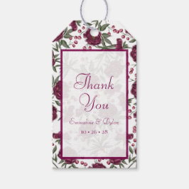 Maroon Rose Wedding Cadeaulabel