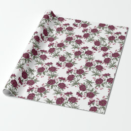 Maroon Rose Wedding Cadeaupapier
