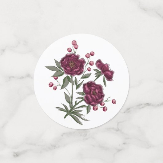 Maroon Rose Wedding Confetti (Kleine voorkant)