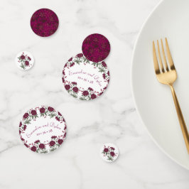 Maroon Rose Wedding Confetti
