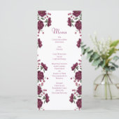 Maroon Rose Wedding Menus (Debout devant)