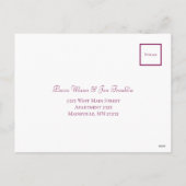 Maroon Rose Wedding RSVP Feestdagenkaart (Achterkant)