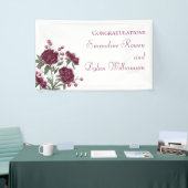 Maroon Rose Wedding Spandoek (Beurs)