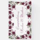 Maroon Rose Wedding Spandoek (Verticaal)