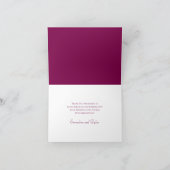 Maroon Rose Wedding Thank You Note Card (Binnen)
