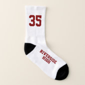 maroon rouge blanc esprit équipe filles volleyball (Gauche intérieur)