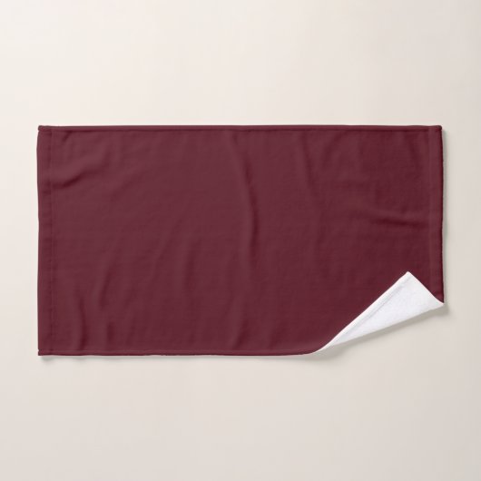 Maroon rouge foncé Bourgogne couleur solide (Serviette à main)