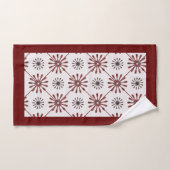 Maroon Rouge Rétro Spiro Motif géométrique (Serviette à main)