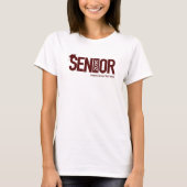 Maroon SENIOR met studiepluier T-shirt (Voorkant)