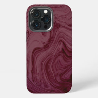 Maroon Shades Marmer Patroon iPhone 13 Pro Hoesje