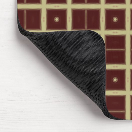 Maroon Square Tiles Mouse Pad Muismat (Hoek)