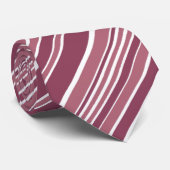 Maroon Stripe Business Stropdas (Opgerold)
