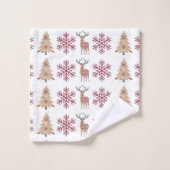 Maroon Tan Christmas, Motif de bois russe (Gant de toilette)