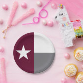 Maroon Texas Flag Papieren Bordje (Feest)