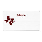 Maroon Texas Heart Label (Voorkant)