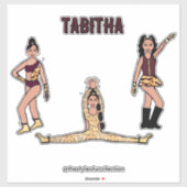 Maroon Tiger Dancer #2 Sticker (Vel)